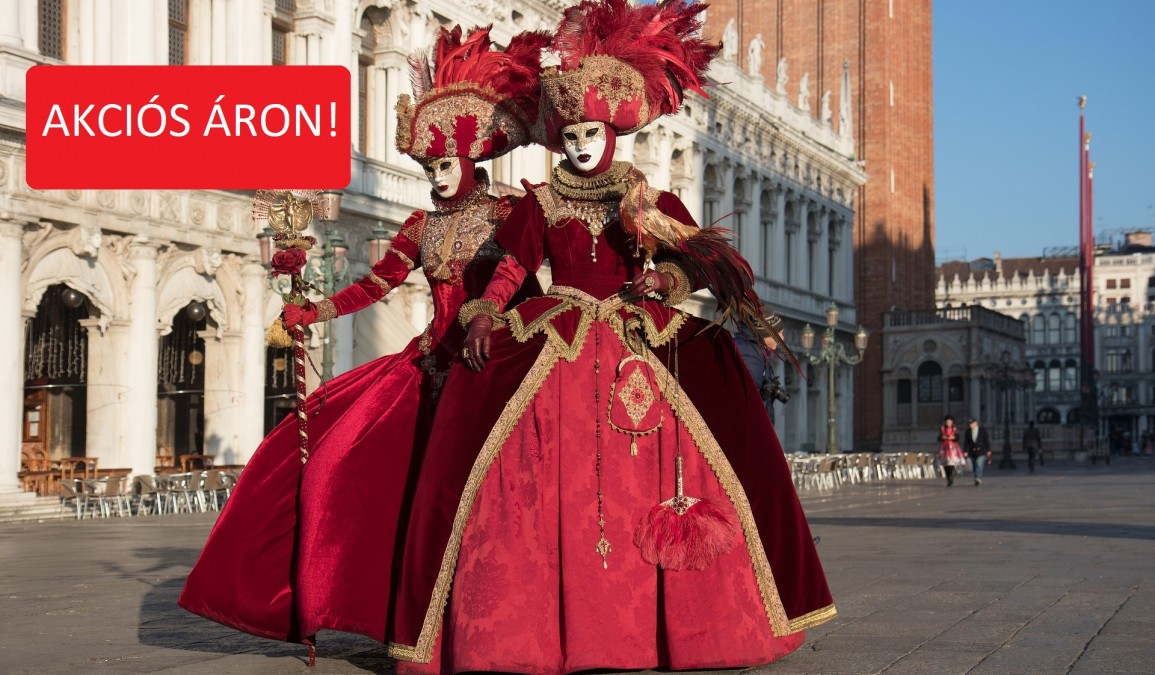 Karnevál a lagúnák városában, Velencében 3 nap/ 2 éj 